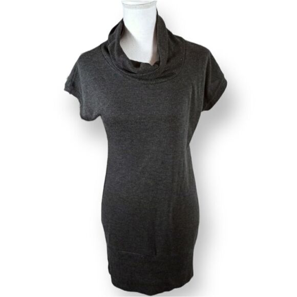 ROCK L.A. GRAY COWL-NECK SWEATER DRESS SZ.L EUC - Picture 1 of 3